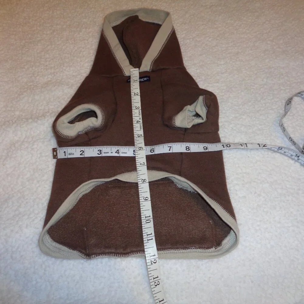 Pup Crew Dogs Brown Hoodie. Size Medium
